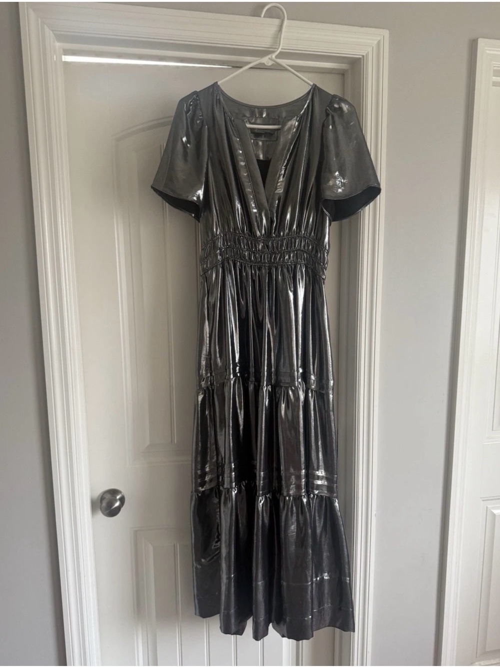 Anthropologie Somerset Maxi Dress Metallic Edition